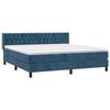 3131151 vidaXL Divan Bed and Mattress Dark Blue 160x200cm Velvet