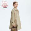 FLOOMY Girls' British Style Single-Breasted Trench Coat