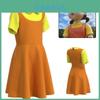Rochie Cosplay Păpușă de Lemn Squid Game Confortabilă și Respirabilă Lumină Verde Roșie