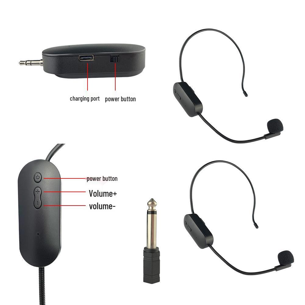 2.4G Dual Wireless Microphone and Bluetooth Speaker for Teaching and Stage Performance