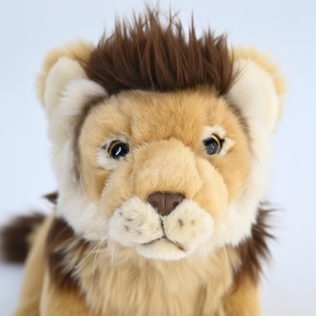 Realistic Lion Stuffed Animal Plush Toy, Super Soft Plushie for Kids, Birthday Gifts for Boys Girls