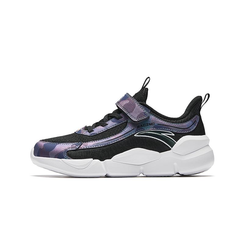 Anta Kids Synthetic Leather Fabric Trendy Fashion Comfortable Versatile Breathable Lightweight Shock Absorbing Low Top Running Shoes A12515509