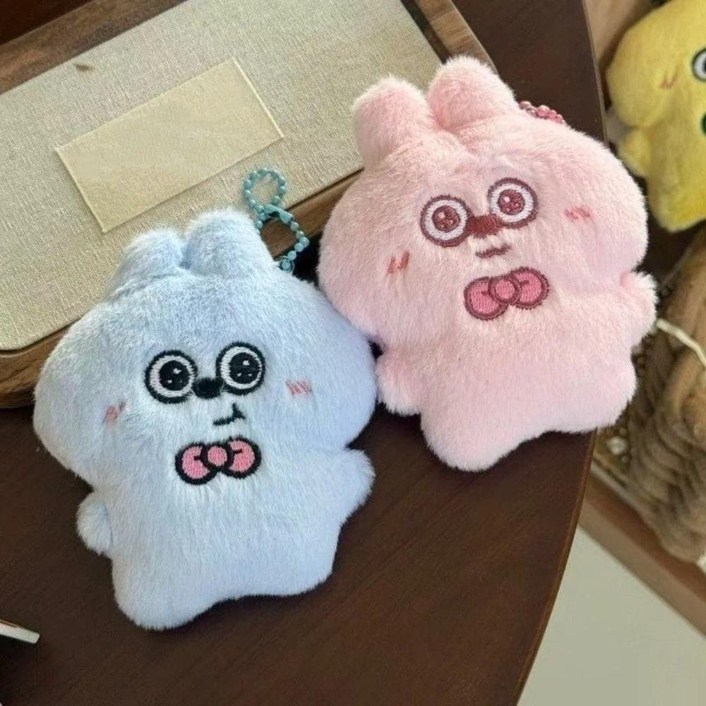 Key Ring Plush Rabbit Keychain Cartoon Rabbit Pendant Cute Squeezing Keychain  Graduation Gifts