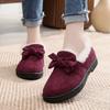 Niedliche kurze Schleife Schneestiefel 2024 Winter neue Baumwollschuhe für Damen mit Samt und One-Step Damen Baumwollschuhe Zapatos Mujer