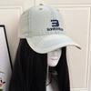 Embroidery letter washed denim baseball cap children spring summer autumn versatile sunshade show face small cap