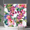 Shower Curtain Waterproof And Mildew-Proof 3D Digital Printing Plant Flower Plant Shower Curtain Bathroom Partition
