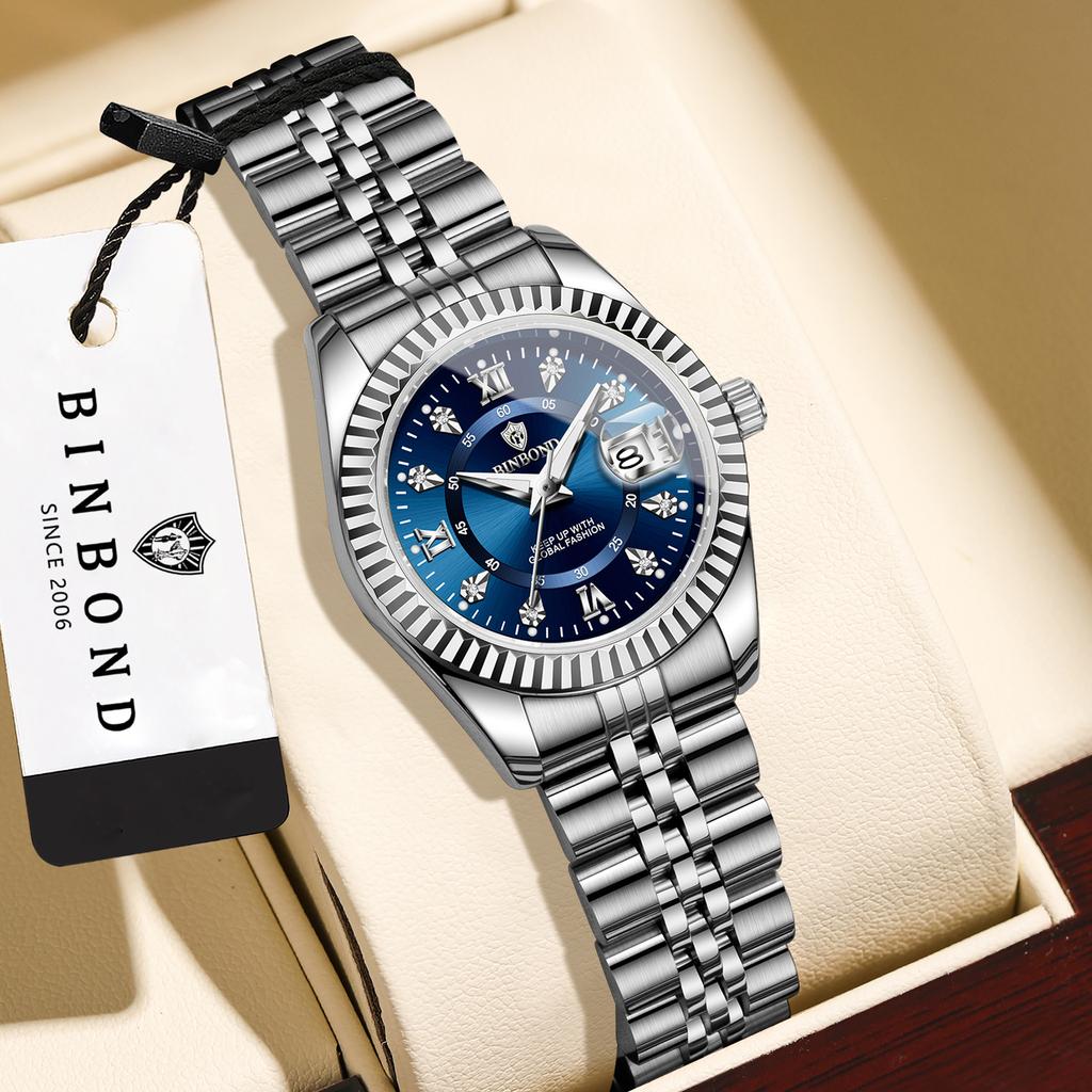 BINBOND Quartz Watches For Women Luminous Waterproof Ladies Watch Montre Femme Luxe De Marque Reloj Gift For Girlfriend