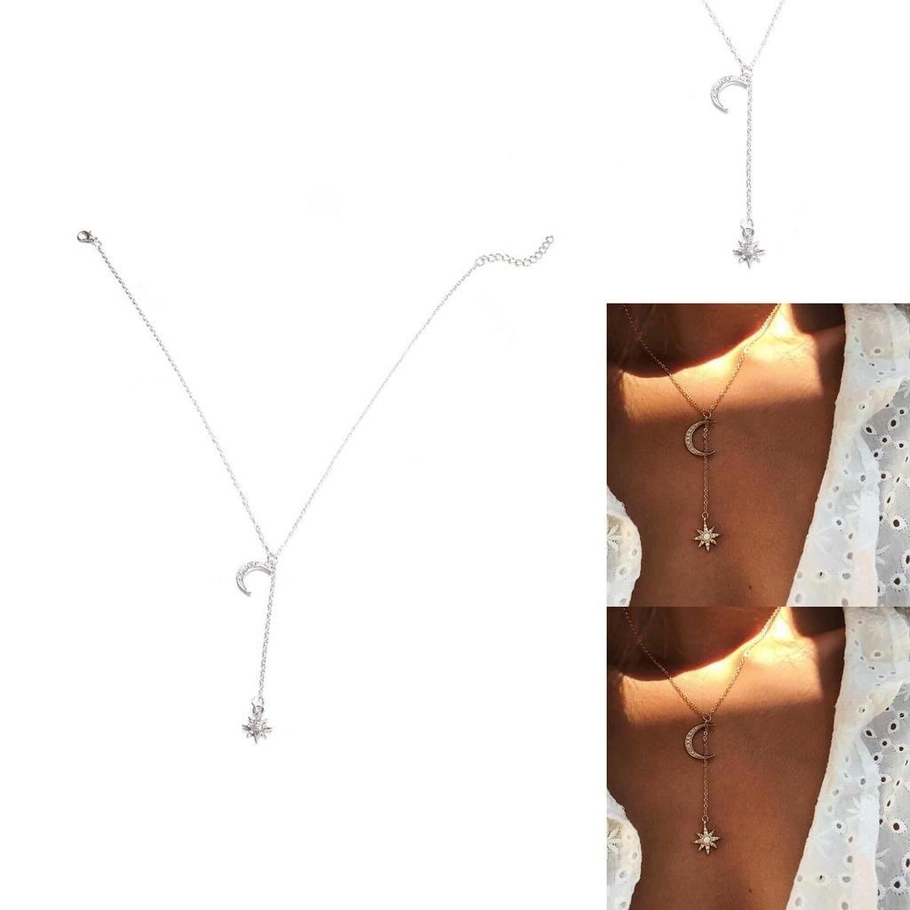 Alloy Fashionable Retro Necklace For Women Geometric Design Multilayer Chain Rhinestone