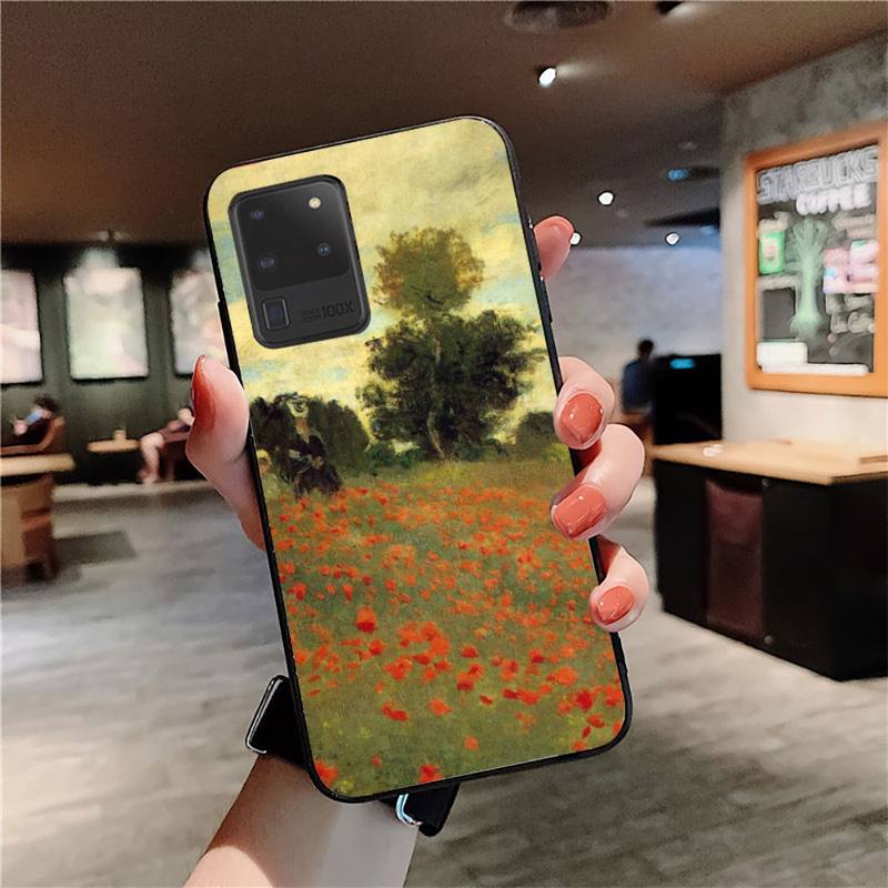 Monet Garden Lotus Bridge Phone Case for Samsung S20 Lite S21 S10 S9 Plus for Redmi Note8 9pro for Huawei Y6 Cover