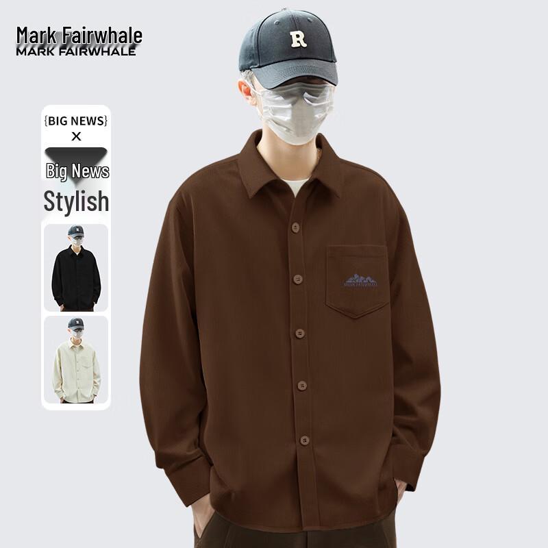 Mark Fairwhale Men s Corduroy Long Sleeve Casual Shirt M