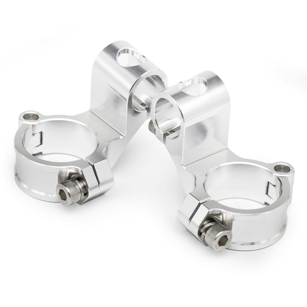 NEW Riser Rised Regular Motorcycle Racing Clip on Fork Clamp Cafe Racer 37MM 41MM 43MM 48MM 50MM 51MM 7/8" Handlebar Clip-ons