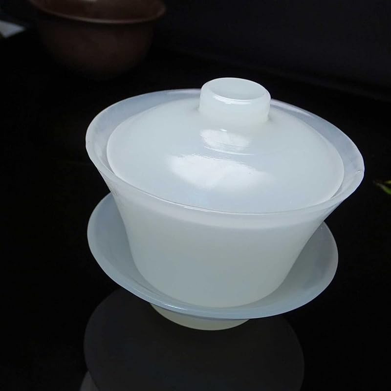 SMDSAZ Light Green Jade Teacup Wine Glass Chinese Kung Fu Tea Set Tureen Bowl Cup Water Cup