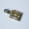 Synthetic Moissanite Pendant 12 ct Champagne 925 Sterling Silver Gemstone Jewelry Gift