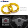 Car Interior Steering Wheel Emblem 3D Sticker Styling Aluminium Alloy Sticker Case For Volkswagen Golf 6 7 Polo CC Tiguan