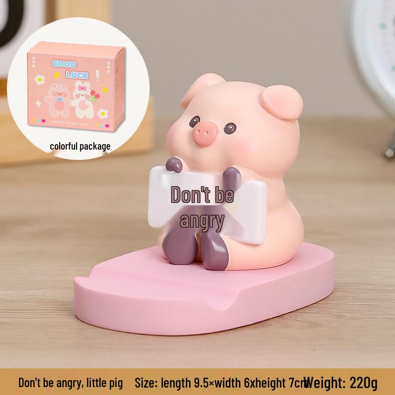 Resin Cartoon Phone Holder - Creative Small Ornament Figure