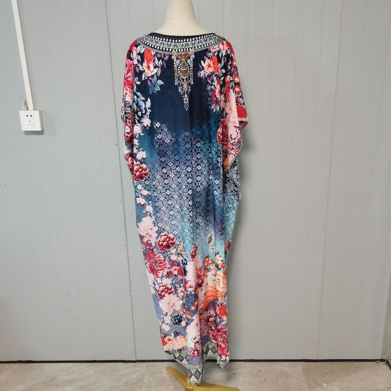 Womens Loose Beach Cover Up Kimono Style Swimwear Overlay UV Protection Lightweight Long Robe Pool Vacation