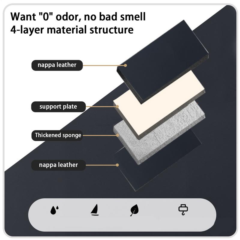 Car Back Seat Organizer PU Leather Seat Back Dangling Bag Headrest Dangling Pouch Multifunctional Backseat Tissue Box For RV