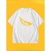 Creative Cat Banana Pattern Printed Summer Women's T-shirt Top Short Sleeve Round Neck Casual Women's Clothing