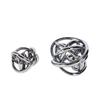 Silver Glass Sphere Wound Coil Hollowed-out Wool Ball Handmade Geometric Sphere Decorative Figurines Home Decoration Accessories