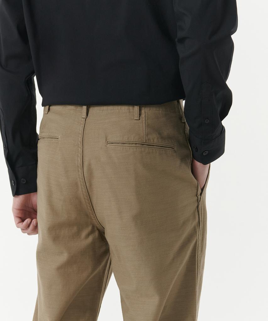 MUSINSA STANDARD Back Satin Officer Pants [Sand Beige]