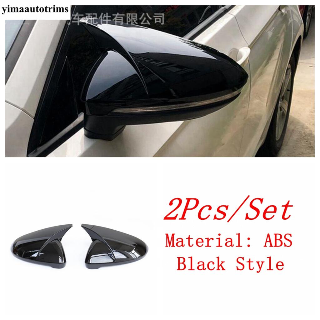 

Ox Horn Blade Style Rearview Mirror Cover Trim For VW Volkswagen Golf 7 7.5 MK7 Hatchback 2014 - Black / Carbon Fiber Look Black Style
