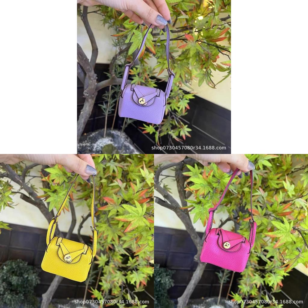 Lindy Cute Bag Pendant With Soft Faux Leather For Keys And Backpack Decor