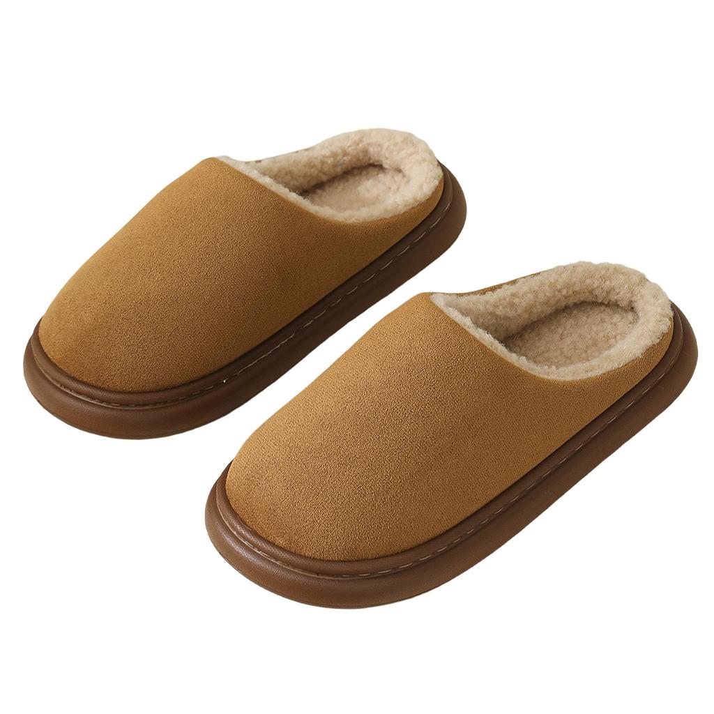 Indoor - Cotton Slippers with Back - Warm House Slippers for Fall and Winter