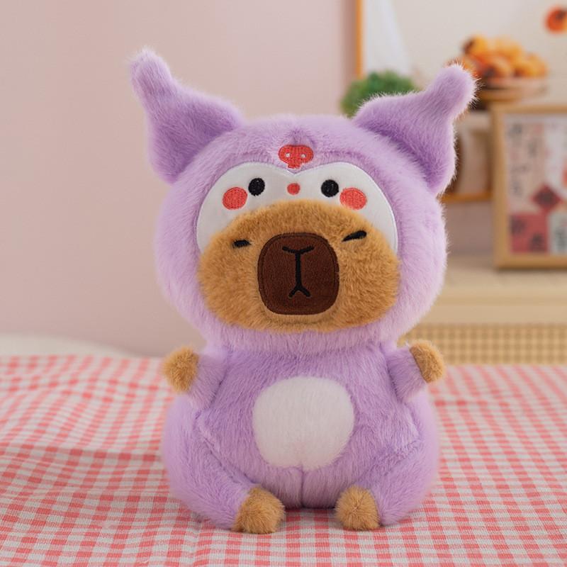 

Adorable Cinnamon Sanrio Kuromi Capybara Plush Toy Kids Fun Birthday Gift Doll фиолетовый