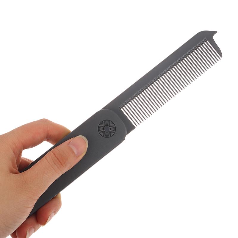 3 In 1 Pocket Folding Comb Wide Tooth Oil Head Comb Beard Combing Barber Hair Clipper Combs Hair Styling Tools