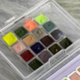 

0.3/0.5/1/2ml 16-color Plastic Box Watercolor Paint Set Portable Watercolor Paint Students Art Classes Painting Doodles Set (as the picture,16 colors)