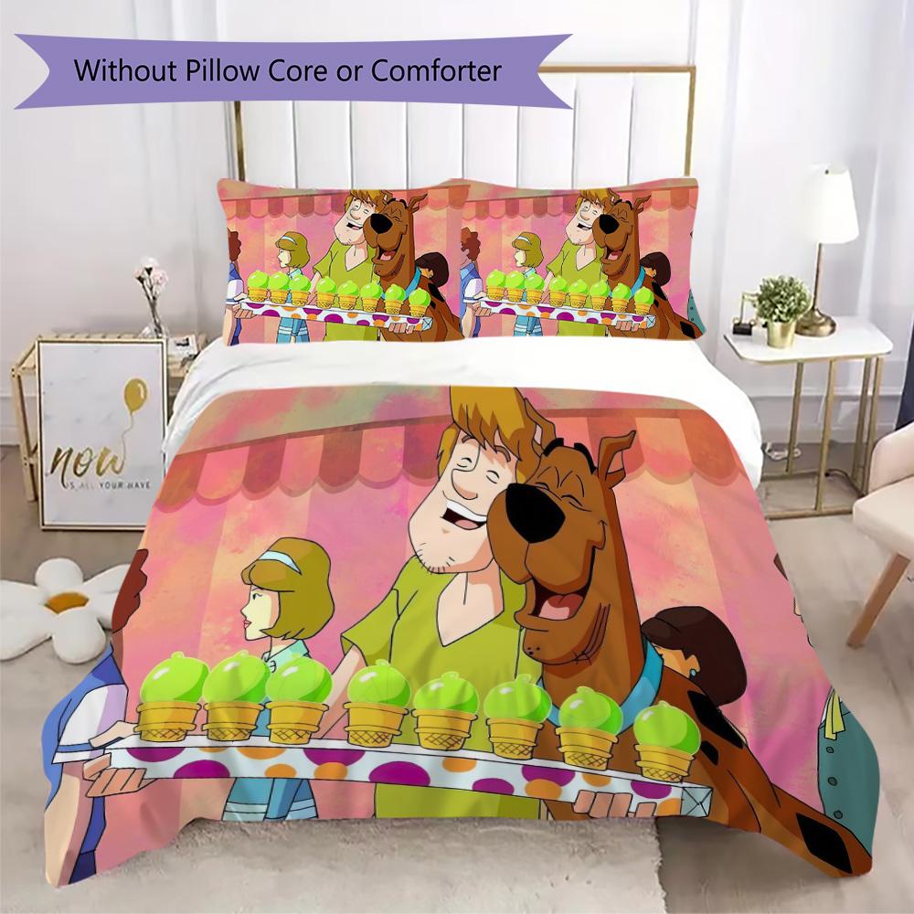 Halloween fantasy comedy adventure cartoon movie Scooby-Doo provides comfortable bedding covers and pillowcases for home use (without core) K7