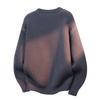 Unisex Knit Sweater Round Neck Long Sleeve Thick Casual Pullover Youth Loose Fit Rabbit Hair Blend
