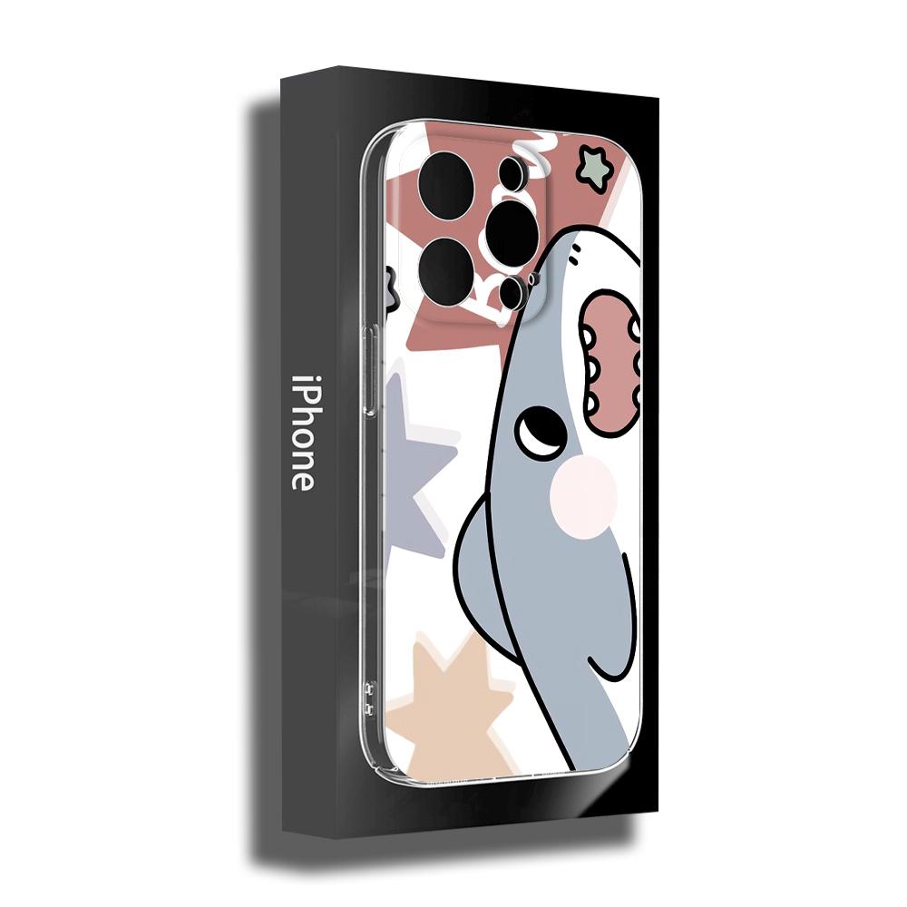 New Grinning Shark Phone Case 14 11 12 Pro 8 7 14 Plus 2020 X Pro 14 MAX 13 MINI XR XS Soft iphone 14 Cartoon Shark Phone Covers
