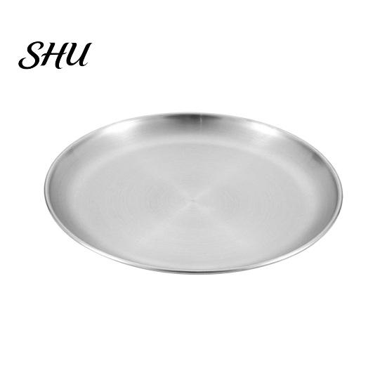 Outdoor Picnic Plate Camping Dinner Stainless Steel Serving Rustproof Integrated Design Heat-Resistant Reusable Dishwasher Safe Feeding
