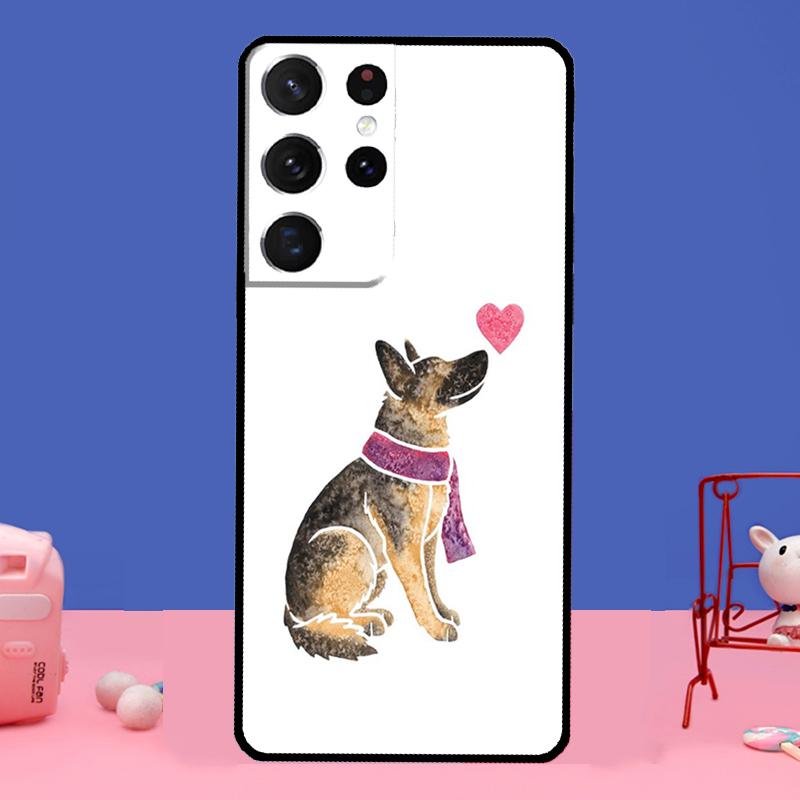

Чехол для телефона с рисунком немецкой овчарки для Samsung Galaxy S22 Ultra S8 S9 S10 Plus Note 20 Ultra S20 FE S21 Ultra Note 20 Ultra