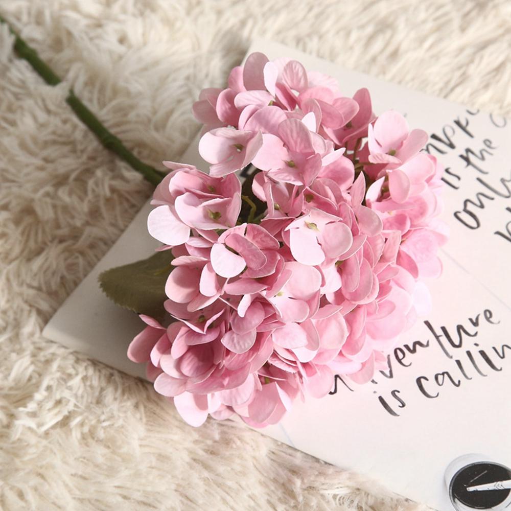 1 bunt silke hortensia høstvase for hjemmeinnredning Juldekorativt bryllup Brudebukett Veggsett Kunstige blomsterdekor