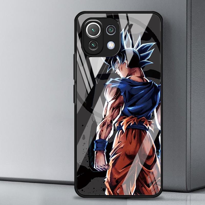 Glas Handy Hülle Case für Xiaomi mi 10T 12 10 Pro Note 10 11 Lite 12X 13 12T 11T 14 D-ragonS B-allS Cool Anime