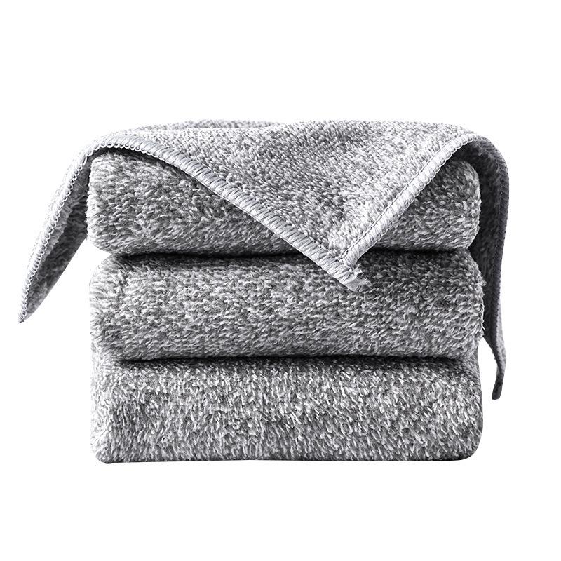 Bamboo Charcoal Fiber Lint-Free Dishwashing Cloth - Absorbent Kitchen & Housework Towel