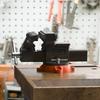 Bench Vise, 6.5" Jaw Width 6.5" Forward &9.3" Reverse Opening, 360-Degree Swivel Locking Base Multipurpose Workbench with Anvil, Heavy Duty Ductile