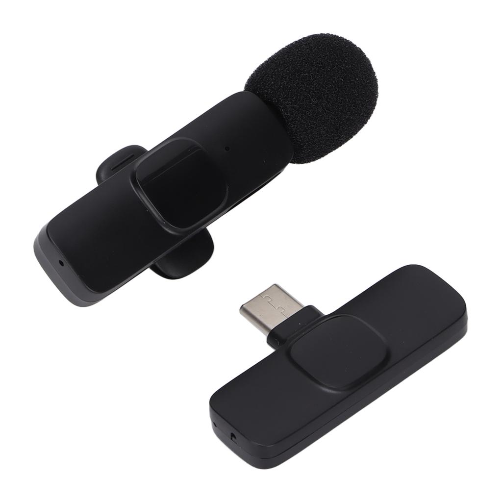 Wireless Microphone Lavalier Lapel Microphone Clip On Video Mic for Live Outdoor Mobile Phone