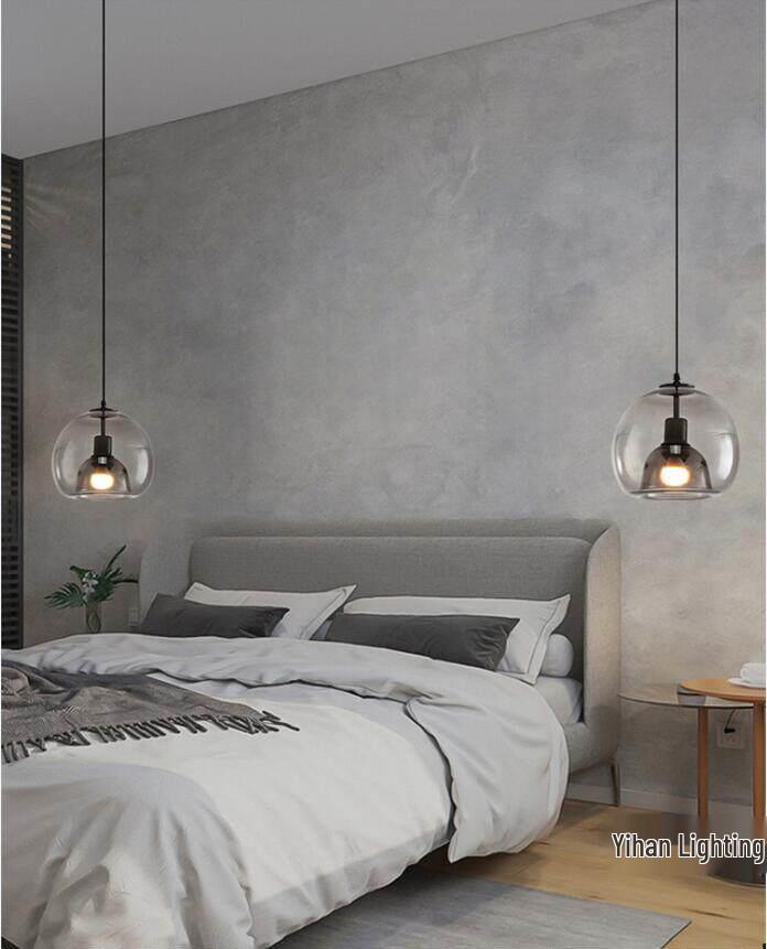 Nordic Modern Pendant Light – Minimalist Glass Fixture for Coffee Shops, Bedside, Bar Counters