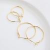 14k Gold Plated Color-Preserving Minimalist Hoop Earrings