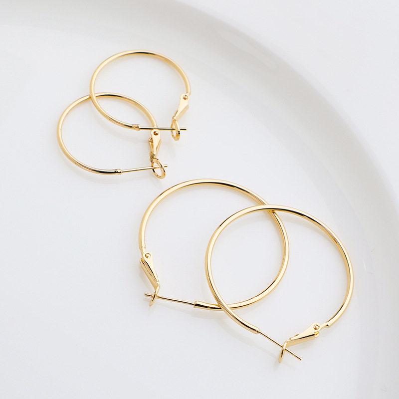 14k Gold Plated Color-Preserving Minimalist Hoop Earrings