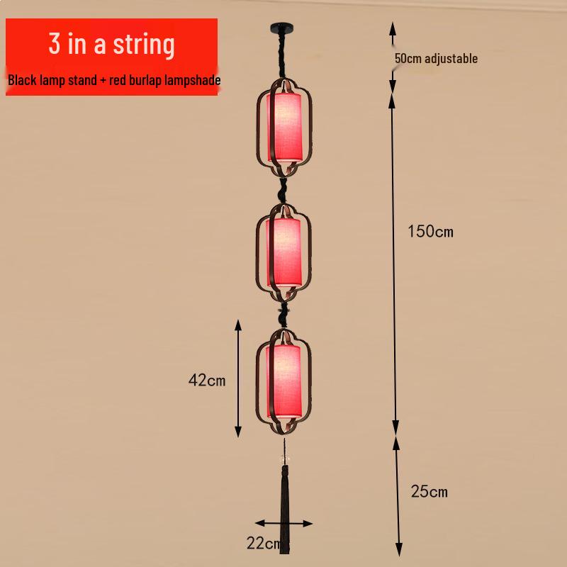 Chinese Zen Style Single Head Pendant Light for Restaurant, Bedroom, Tea Room, Corridor, and Dining Room