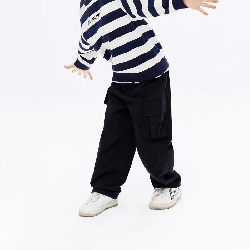 Little MO&Co. Kids  Cotton Blend Jogger Cargo Pants 110