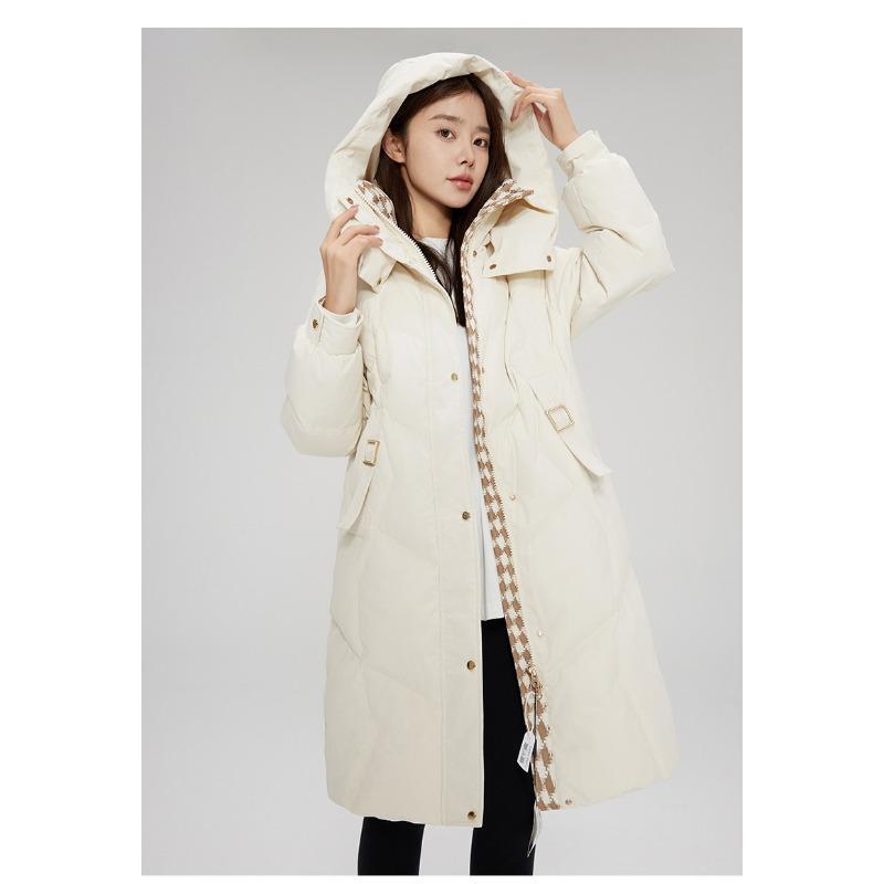 Women's Plus Size Cotton Clothing Winter Medium-length Over The Knee Waffle Thickened Cotton Jacket Tide Jacket