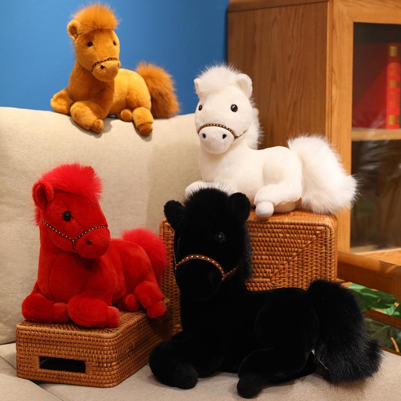 Non-Toxic New Real Life Horse Plush Dolls Stuffed Animal High Quality Super Realistic Horse Plush Toys Classic Birthday Gift