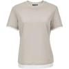 Women's Slim Fit Color Block Round Neck T-Shirt