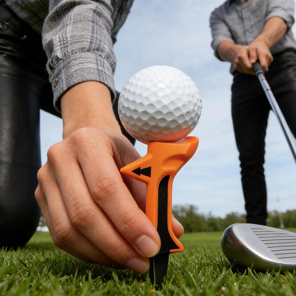 10pcs Golfing Tees Double-layered Golf Tees 3.15 Inch Tall Holder 10 Degree Slant Head Design Golf Ball Tee For Golf Supplies