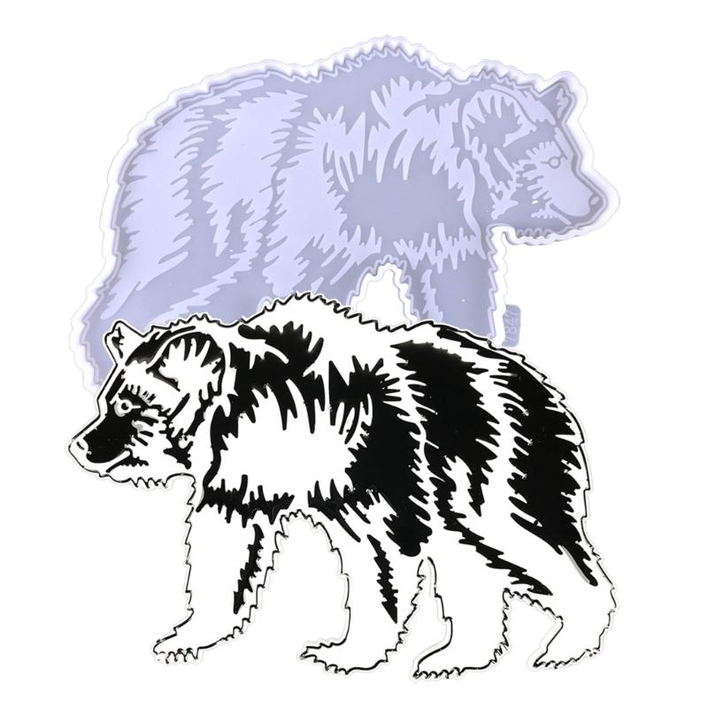 Large Bear Shaped Resin Moulds Halloween Yard Decorations Bear Silicone Moulds Party Home Wall Ornaments Casting Gadget